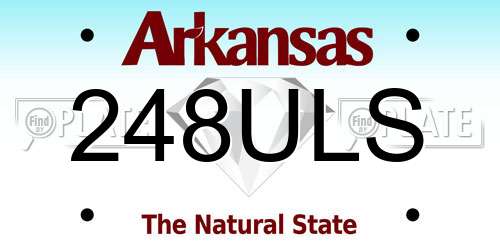 248ULS Arkansas License Plate