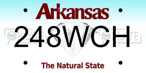 248WCH Arkansas License Plate