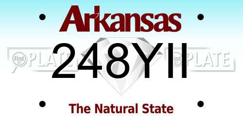 248YII Arkansas License Plate