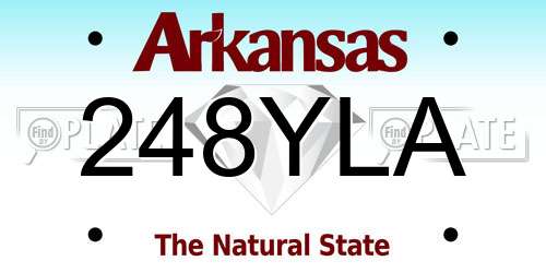 248YLA Arkansas License Plate