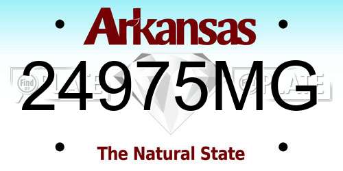 24975MG Arkansas License Plate