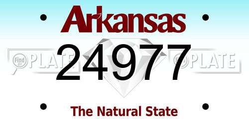 24977 Arkansas License Plate