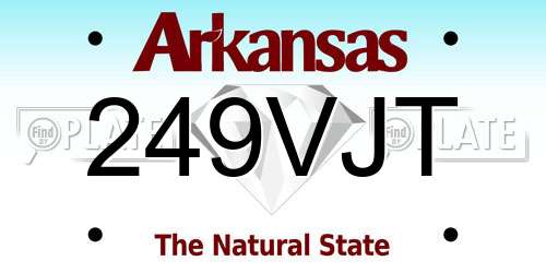 249VJT Arkansas License Plate