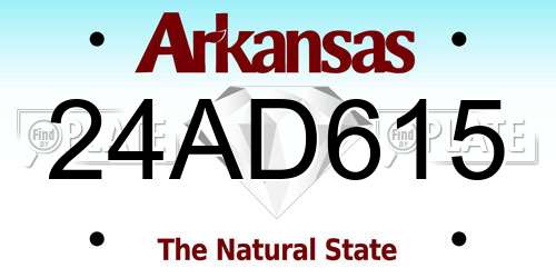 24AD615 Arkansas License Plate