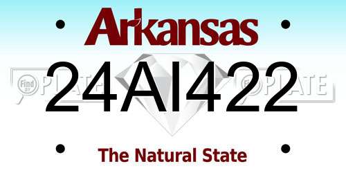 24AI422 Arkansas License Plate