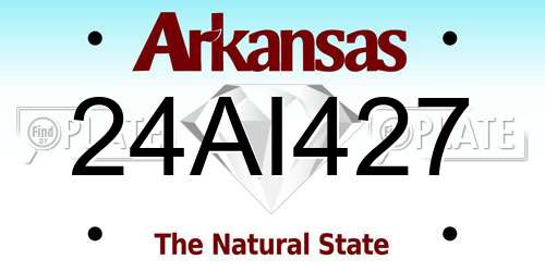 24AI427 Arkansas License Plate