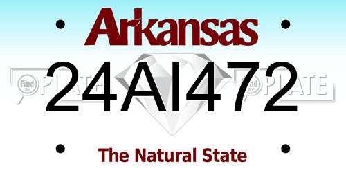 24AI472 Arkansas License Plate