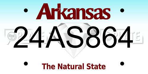 24AS864 Arkansas License Plate
