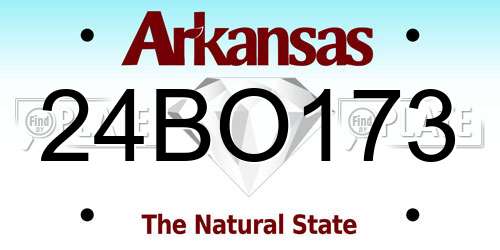 24BO173 Arkansas License Plate