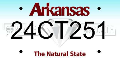 24CT251 Arkansas License Plate