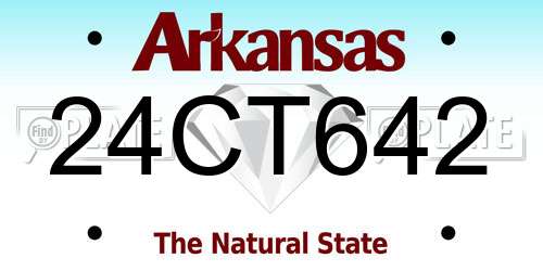 24CT642 Arkansas License Plate