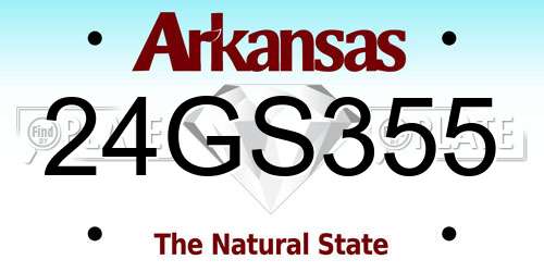24GS355 Arkansas License Plate