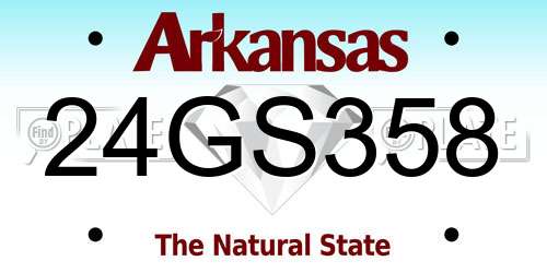 24GS358 Arkansas License Plate