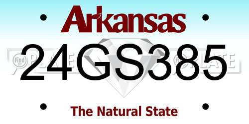 24GS385 Arkansas License Plate