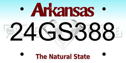 24GS388 Arkansas License Plate