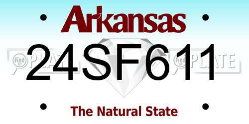 24SF611 Arkansas License Plate