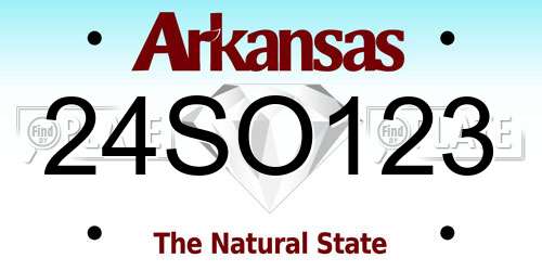 24SO123 Arkansas License Plate