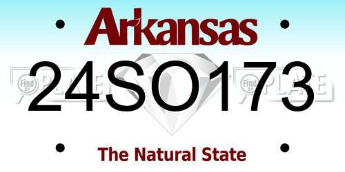 24SO173 Arkansas License Plate