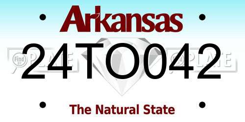 24TO042 Arkansas License Plate