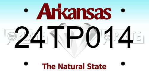 24TP014 Arkansas License Plate