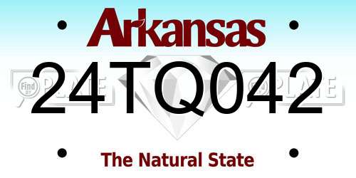 24TQ042 Arkansas License Plate