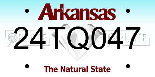 24TQ047 Arkansas License Plate