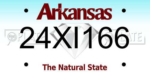 24XI166 Arkansas License Plate