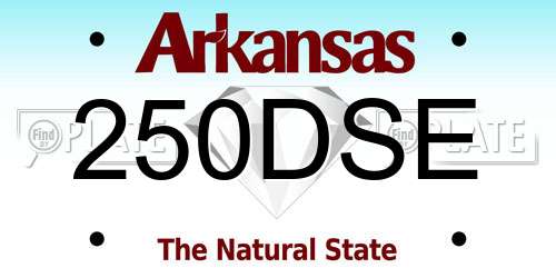 250DSE Arkansas License Plate