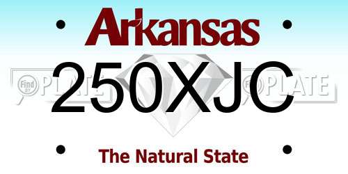 250XJC Arkansas License Plate