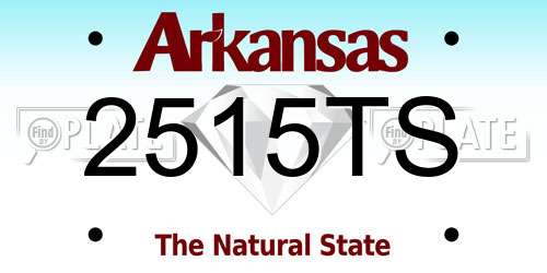 2515TS Arkansas License Plate