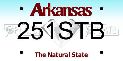 251STB Arkansas License Plate