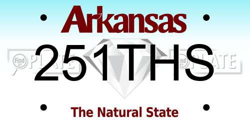 251THS Arkansas License Plate