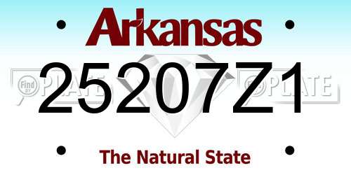 25207Z1 Arkansas License Plate