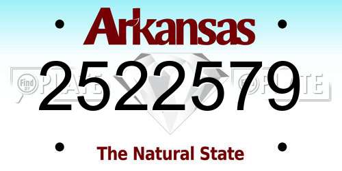 2522579 Arkansas License Plate
