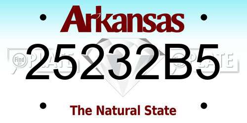 25232B5 Arkansas License Plate