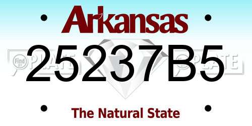 25237B5 Arkansas License Plate