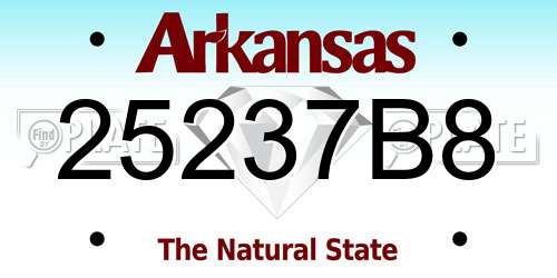25237B8 Arkansas License Plate