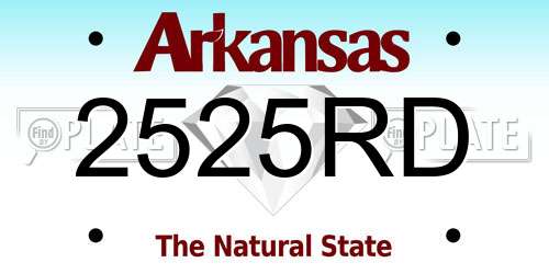 2525RD Arkansas License Plate