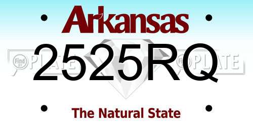 2525RQ Arkansas License Plate