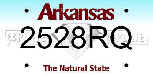 2528RQ Arkansas License Plate