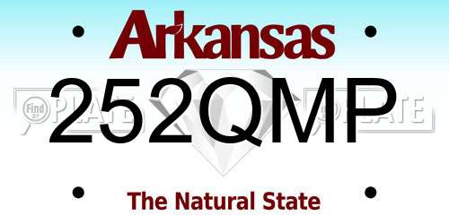 252QMP Arkansas License Plate
