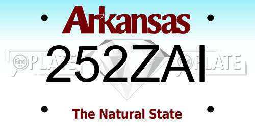 252ZAI Arkansas License Plate