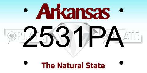 2531PA Arkansas License Plate