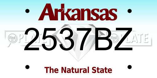 2537BZ Arkansas License Plate