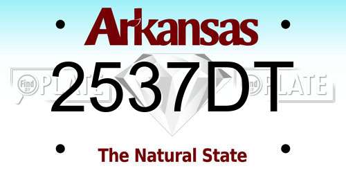 2537DT Arkansas License Plate