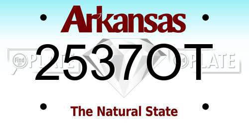 2537OT Arkansas License Plate