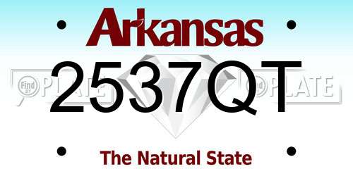 2537QT Arkansas License Plate