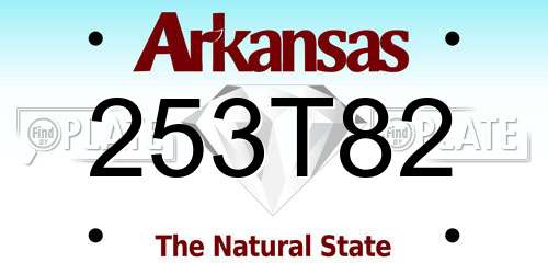 253T82 Arkansas License Plate