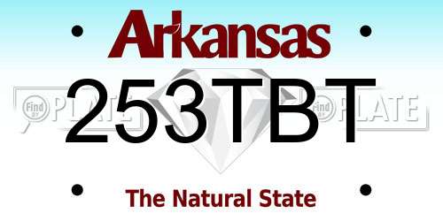 253TBT Arkansas License Plate