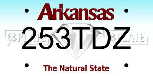 253TDZ Arkansas License Plate